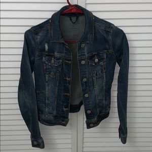 Dark blue jean jacket